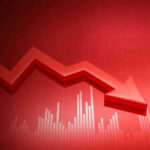 Red graph with downward arrow showing decline.