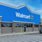 Walmart store exterior with parked cars