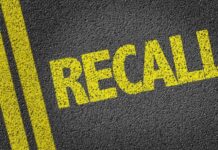 RECALL: Dozens of Burn Injuries Yellow 'RECALL' text on a dark asphalt surface