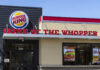 Exterior view of a Burger King restaurant with signage