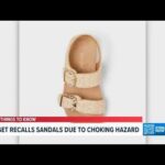 Target Sandals Recalled — Tiny Pearls, Big Danger Target recalls children's sandals over choking hazard