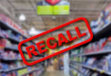 Border Lapse Triggers Massive Beef Recall Blurred store aisle with RECALL stamp overlay.