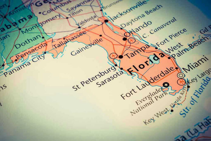 727120087 Map highlighting Floridas major cities and roads.