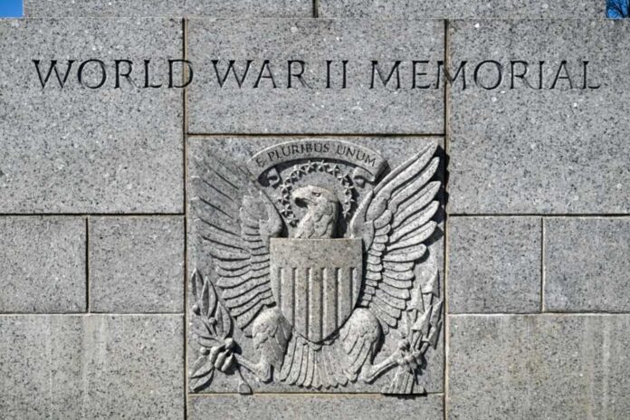 Sign,For,The,World,War,Ii,Memorial,In,Washington,,Dc