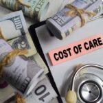 Hospitals Demand Cash First — Or Else Bundles of cash next to a stethoscope and a note that says 'COST OF CARE'