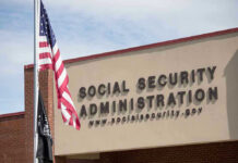 Big Change: Full Social Security At 60? Social Security Administration building with American flag outside.