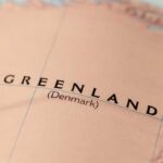 Trump’s Arctic Power Grab Stuns Rivals Close-up of a map showing Greenland labeled as Denmark