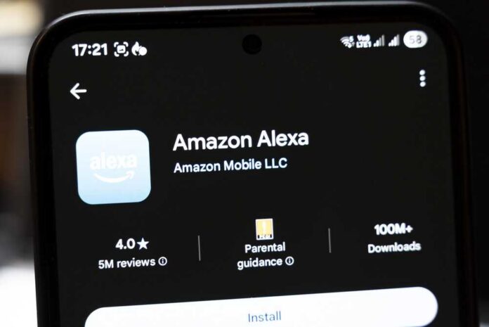 Warsaw,,Poland,-,Feb,24,,2026:,Smartphone,Displaying,Amazon,Alexa