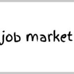 WILD: Six-Figure Jobs, But No Takers Handwritten phrase 'job market' on a white background